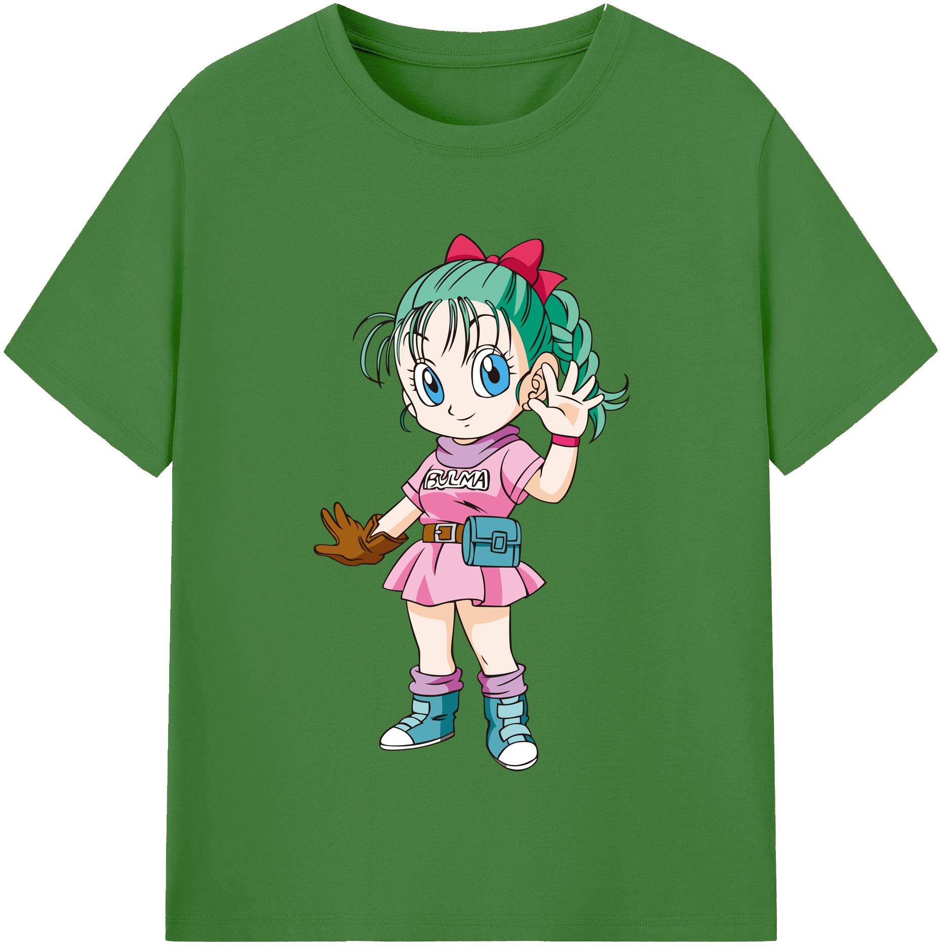 （画像用） ドラゴンボール ブルマ DRAGON BALL Bulma レディースカジュアルプリントTシャツ（綿100％）